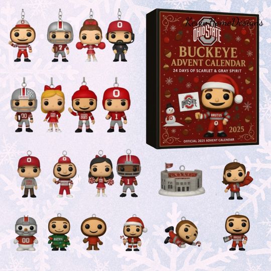 Discover Ohio State Advent Calendar 2025: Buckeye Spirit Box, Acrylic, 24 Day Countdown