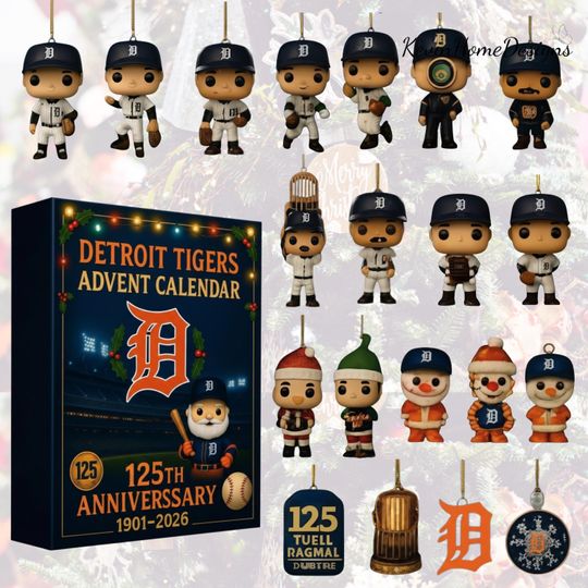 Discover Detroit Tigers Advent Calendar 2025: Baseball Fan Box, 125th Anniversary Edition