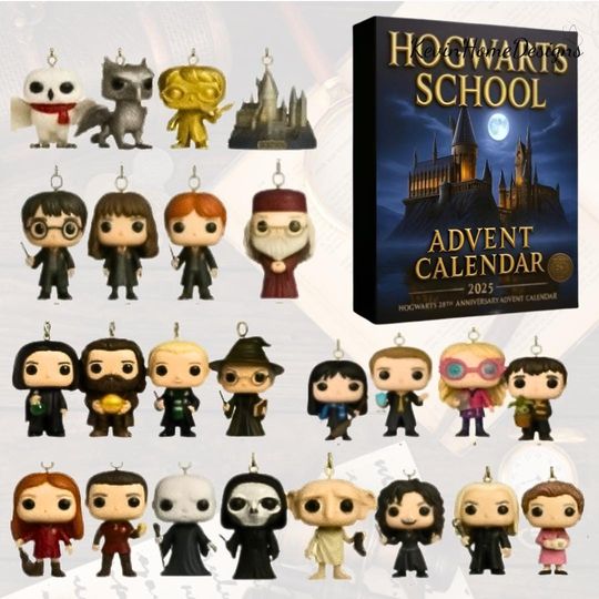 Discover Hogwarts Advent Calendar 2025: Wizard Figures Box, Acrylic, 24 Day Countdown