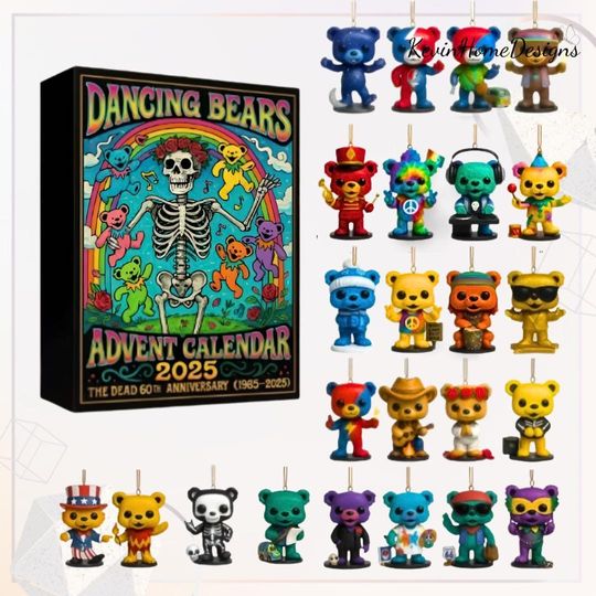 Discover Dancing Bears Advent Calendar 2025: Retro Music Box, 24 Day Countdown
