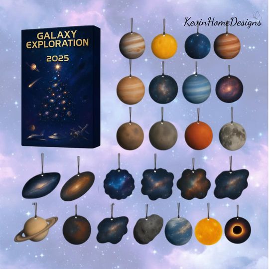 Discover Galaxy Advent Calendar 2025: Space Planet Box, Acrylic, 24 Day Countdown