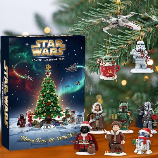 Discover Sci-Fi Brick Figure Advent Calendar, Space Movie Ornaments, Minifigure Decor, Christmas Countdown, Geek Gift, Collector Set