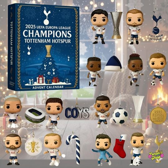 Discover Tottenham Hotspur Champions Advent Calendar 2025, Football Fan Gift