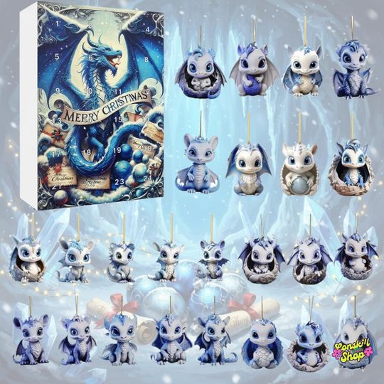 Discover Icewing Dragon Advent Calendar 2025, Frost Fantasy Christmas Countdown Gift