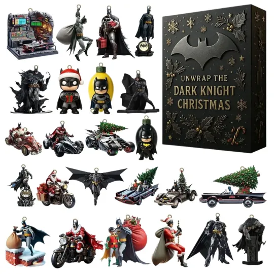 Batman 2025 Advent Calendar 2D Acrylic Pendant Holiday Calendar Blind Box Gift