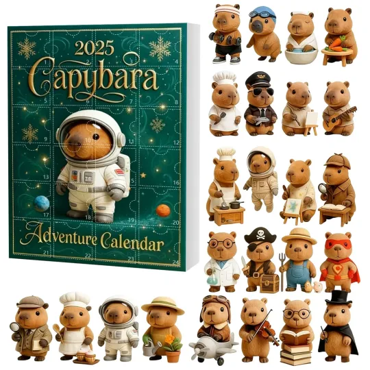 Discover Capybara Advent Calendar 2025 24 Days Countdown Calendar Costumed Capybara