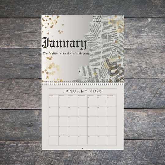 Discover 2026 The Manuscript Era's Album Wall Calendar, Lyric Inspired Art