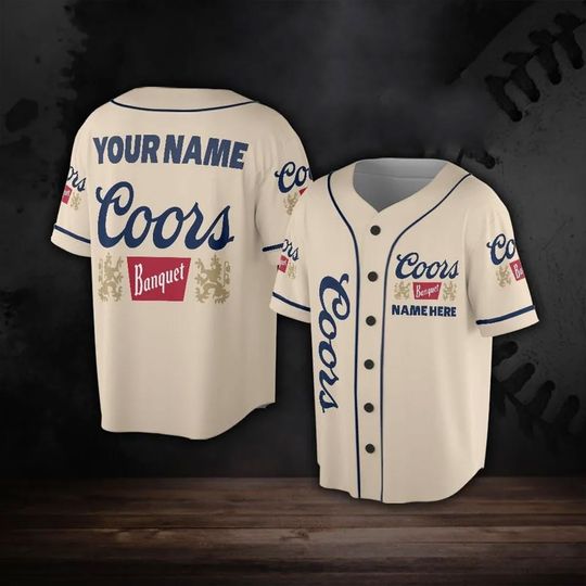 Custom Name CCOORS Banquet Unisex Baseball Jersey, Jersey Lover Beer Shirt, Vintage Beer Baseball Jersey