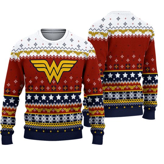 DC Comics Wonder Woman  Ugly Christmas Sweater Size XL
