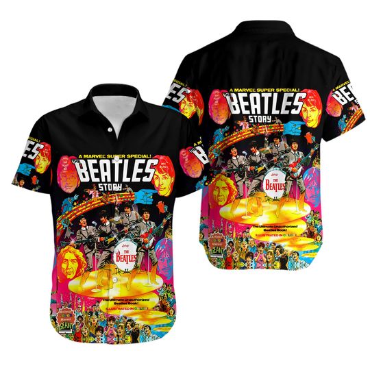 The Beatles Rock Hawaiian Shirt for Men and Women, Summer Aloha Shirt, Dad
