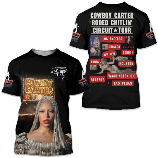 Beyoncé Cowboy Carter Tour 2025 3D T-Shirt