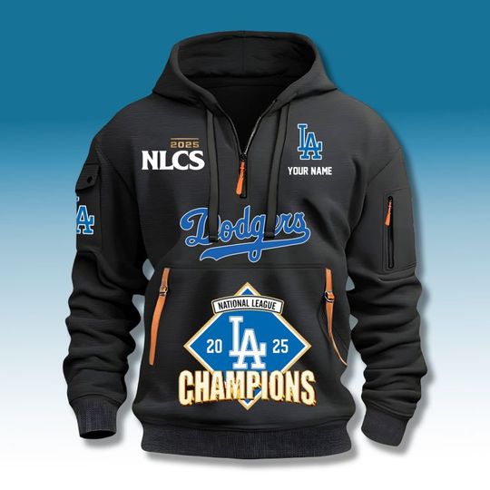 Dodgers 2025 NL Champions Zip Hoodie