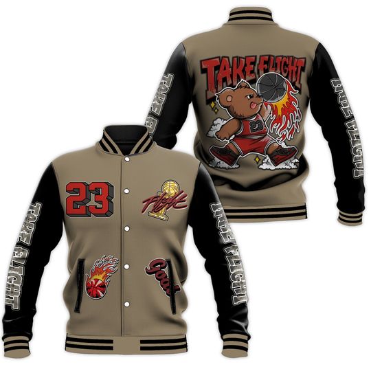 Dunkare Olive 9s Baseball Jacket - Paid In Full Baseball Varsity Jacket Custom Name All Over Print Letterman Jackets