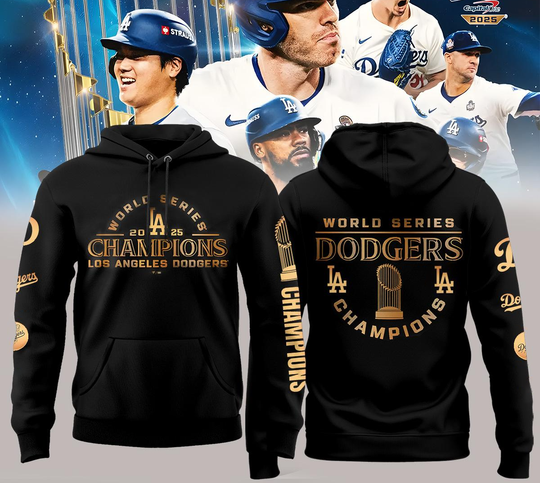 Los Angeles Dodgers 2025 World Series Champions Black Hoodie Shirt