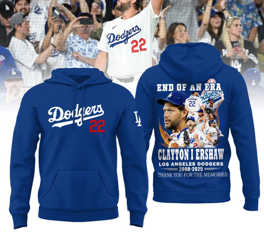 Discover Los Angeles Dodgers End Of An Era Clayton Kershaw 2025 Hoodie