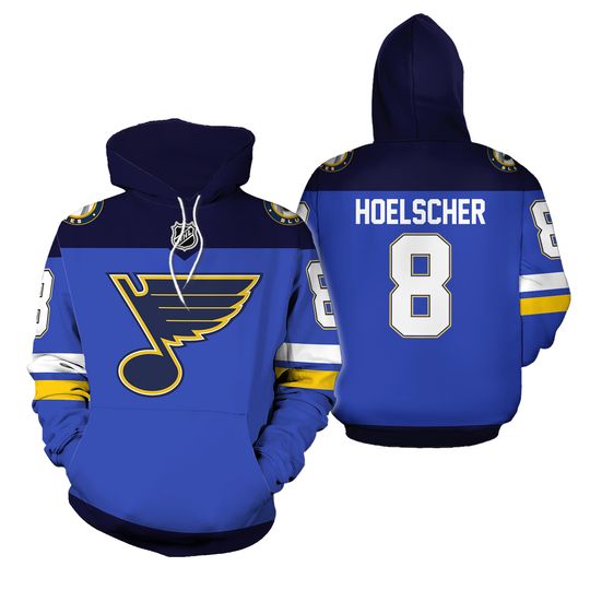 Personalized St Louis Blues Hoodie: Custom Name And Number