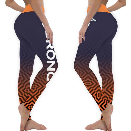Football Licensed Denver Broncos Team Leggings, Game Day Leggings