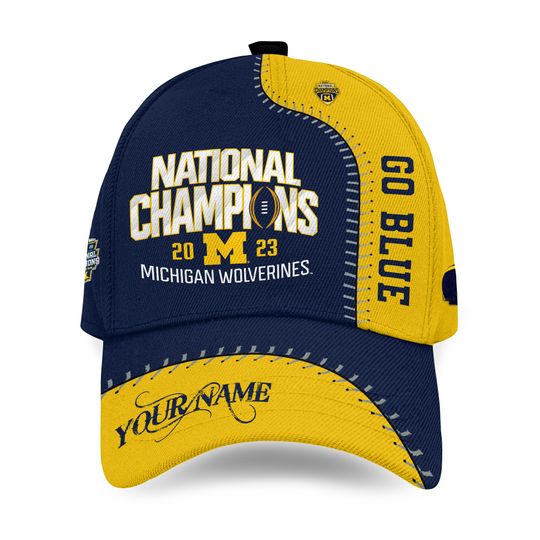 Personalized Michigan Wolverines Football Baseball Cap