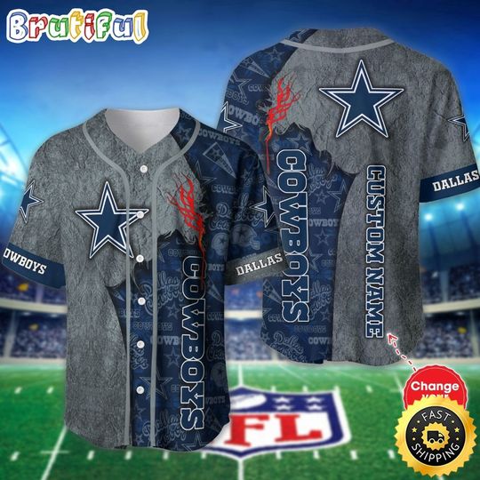 Dallas Cowboys Baseball Jersey Dynamic Team Shirts