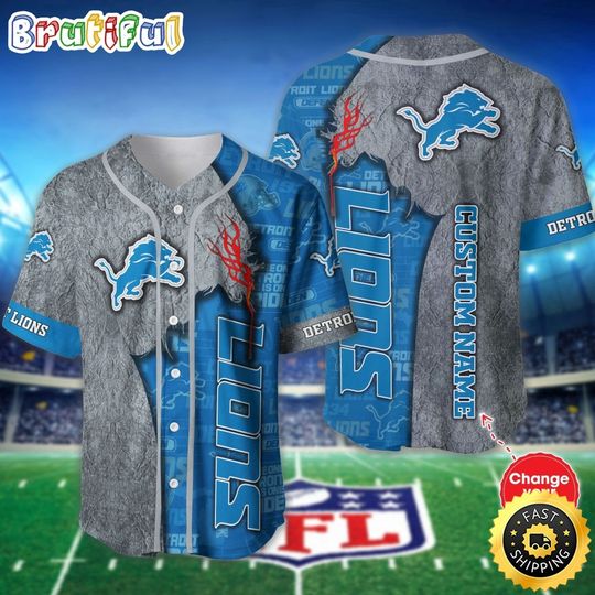 Discover Detroit Lions Baseball Jersey