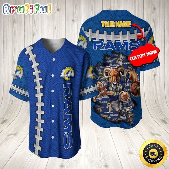Los Angeles Rams Baseball Jersey Stylish Baseball Tops