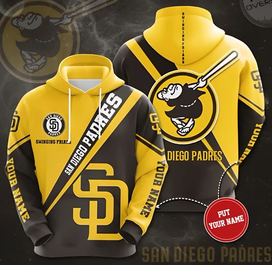 Personalized San Diego #1 3D Baseball Pullover Hoodie 3D For Fan