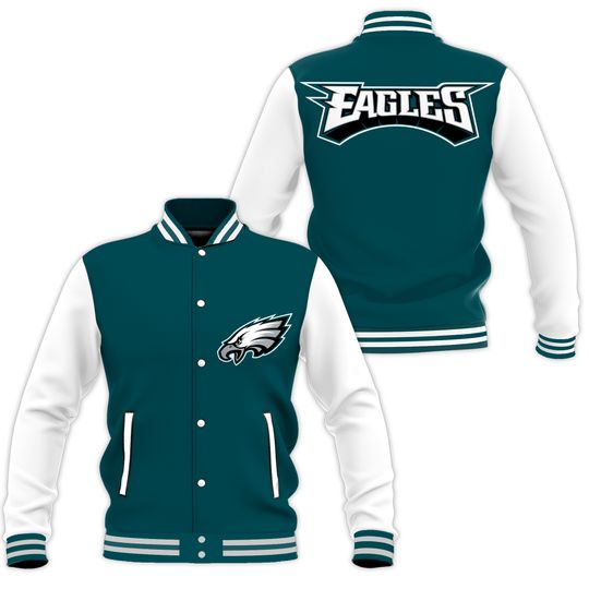Philadelphia Eagle Varsity Jacket: Green & White