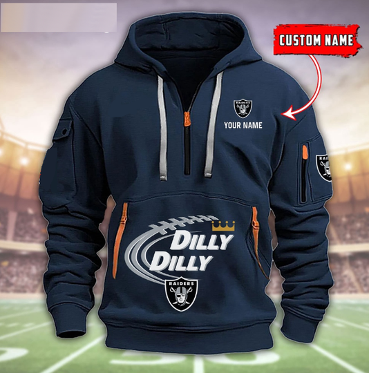 Las Vegas Raiders Dilly Dilly Football Heavy Tactical Hoodies, Football Tactical Hoodies