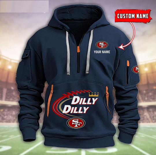San Francisco 49ers Dilly Dilly Football Heavy Tactical Hoodies, Football Tactical Hoodies