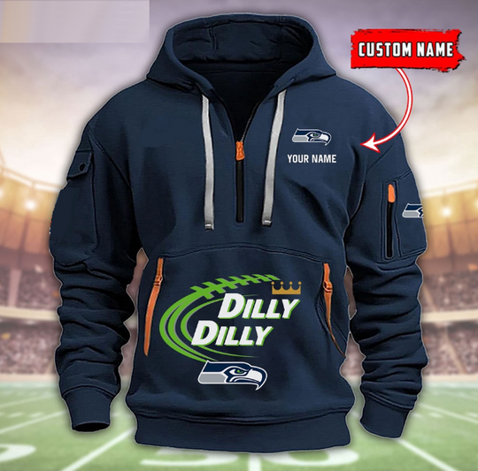 Seattle seahawks Dilly Dilly Football Heavy Tactical Hoodies, Football Tactical Hoodies