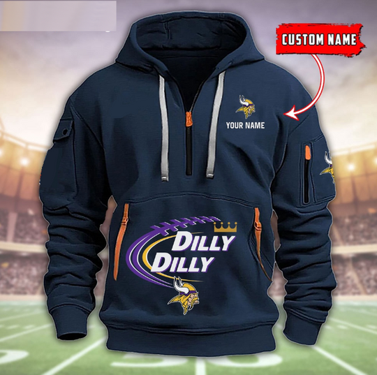 Minnesota Vikings Dilly Dilly Football Heavy Tactical Hoodies, Football Tactical Hoodies