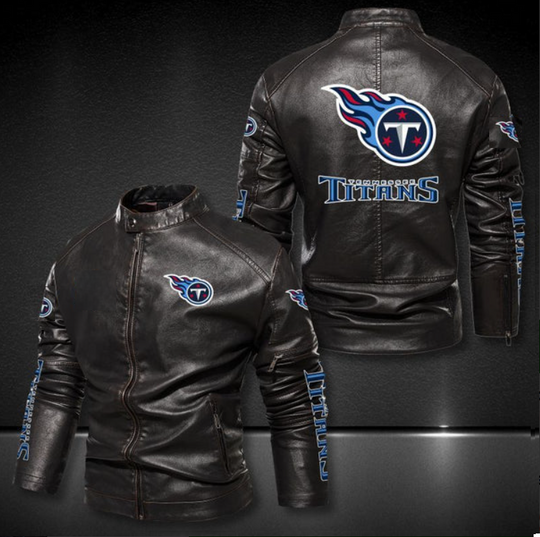 Tennessee Titans Stand Collar Leather Jacket, Winter Coat