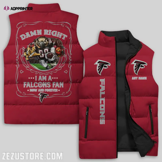 Atlanta Falcons football Sleeveless Puffer Jacket Custom For Fans Gifts