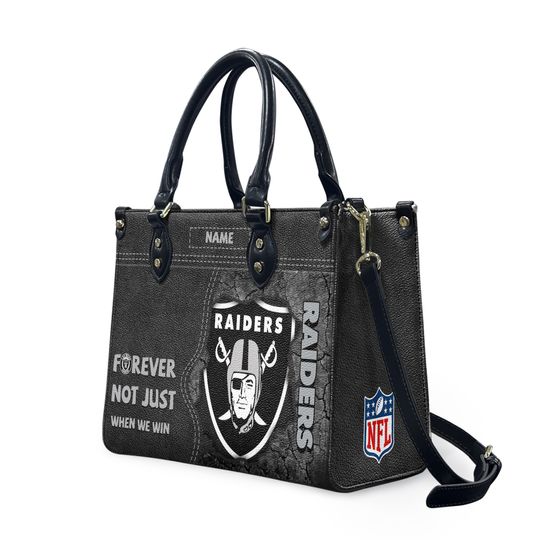 Personalized Vegas Team Raiders Leather Bag, Football Team Leather Bag