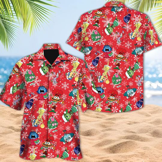 Discover Disney Inside Out Christmas Hawaiian Shirt, Inside Out Hawaiian Shirt, Disney Trip Button Up, Emotions Friends Xmas Party Gift