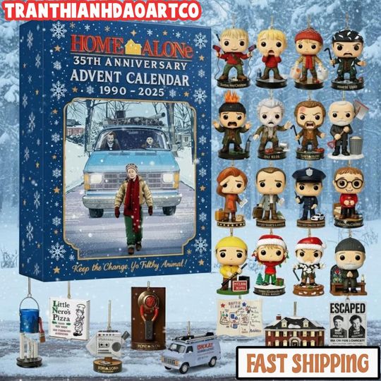 Home Alone 35th Anniversary Advent Calendar 2025, Classic Movie Countdown Gift, Christmas Tree Decor, Winter Holiday Gift Set