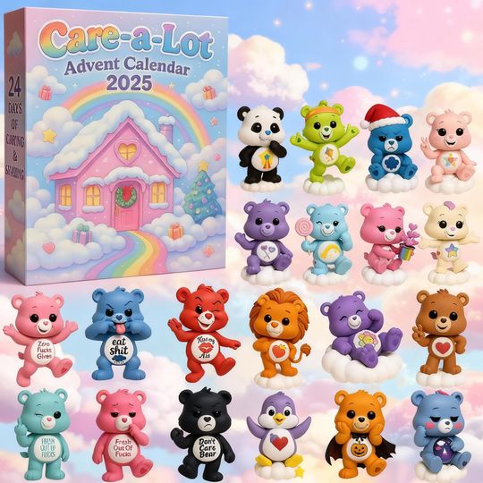 Discover Adult Parody Bear Advent Calendar 2025, Cute Rainbow Creature Figures, Explicit Christmas Countdown Gift, 24 Day Collectible