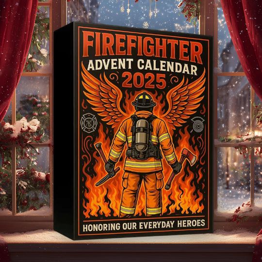 Discover Firefighter 2025 Christmas Advent Calendar, Firemen Supporters 24-Day Countdown Ornament, Christmas Charm Box Gifts, Hero Rescue Blind Box