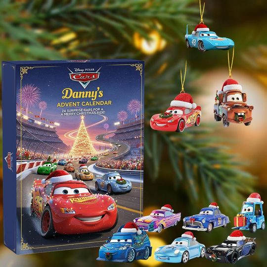 Discover Lightning McQueen Christmas Advent Calendar, Cars 2D Advent Calendar, Pixar Christmas Acrylic Ornaments, Cars 24-Day Countdown Gift Box