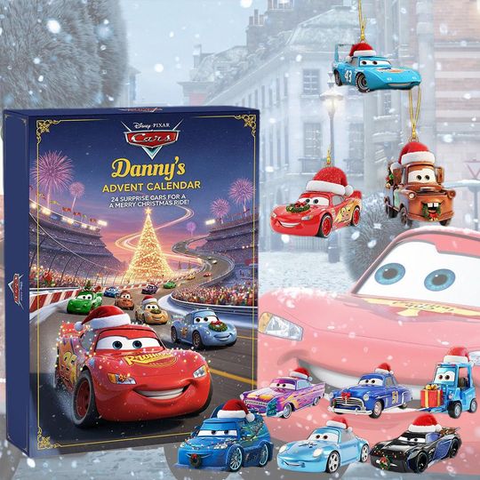 Discover Disney Pixar Cars Advent Calendar 2025, 24 Days of Surprise Die-Cast Vehicles & Accessories for Kids, Christmas Countdown Gift