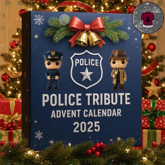 Discover Police Tribute Advent Calendar 2025, 24-Day Countdown Blind Box, Adven calendar Xmas gift