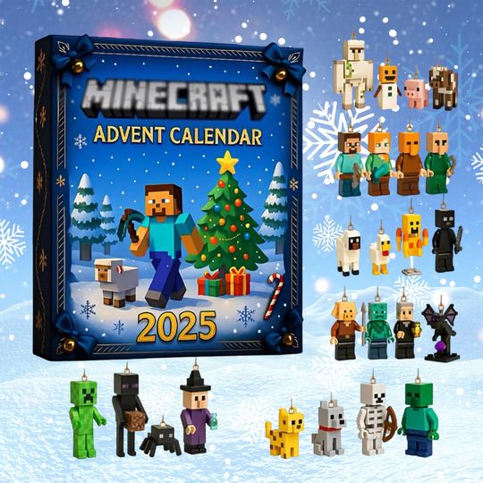 Discover Christmas Building Blocks Advent Calendar 2025, 24-Days Christmas Countdown Calendar, Christmas Gift Box Calendar for Boys Girls Fans
