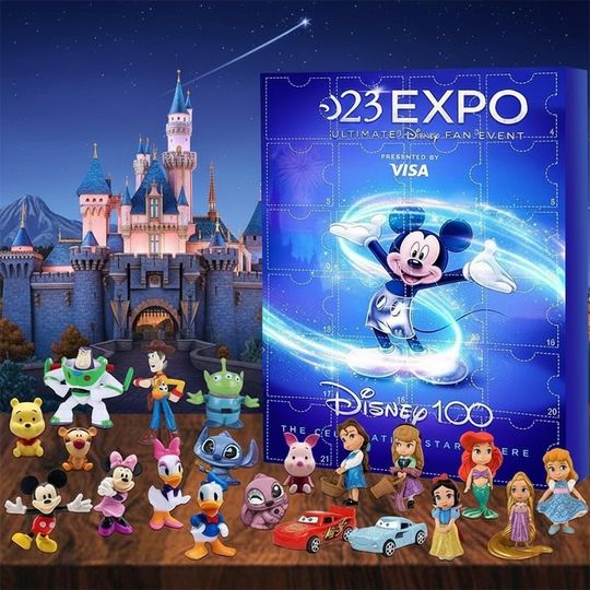 Discover Magic Cartoon Advent Calendar 2025  24 Cute Movie-Inspired Characters for Christmas Countdown Surprise Gift Box for Kids & Collectors