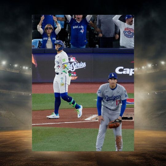 Discover Toronto Blue Jays Bo Bichette World Series Home Run Poster