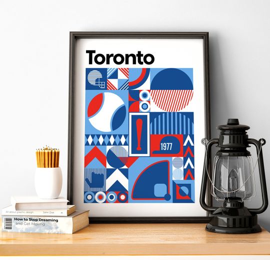Discover Toronto Baseball Wall Art of Blue Jays Fan Gift of Toronto Poster of MLB Decor of Toronto Gift Print