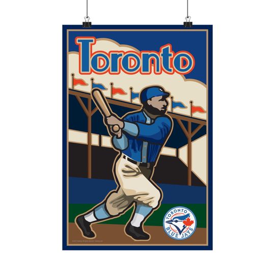 Discover Toronta Blue Jays Baseball Matte Vertical Poster, Sports Wall Art, Toronta Blue Jays Decor, Gifts for Sports Fans, Home Office Decoration