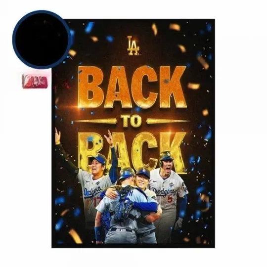 Discover Dodgers 2025 World Series Champions Back To Back Home Decor Poster