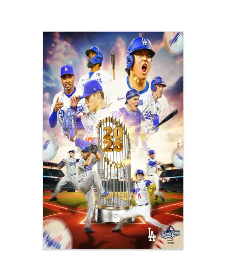 Discover Los Angeles Dodgers MLB World Series Campions 2025 NEW Paper Poster 11x17