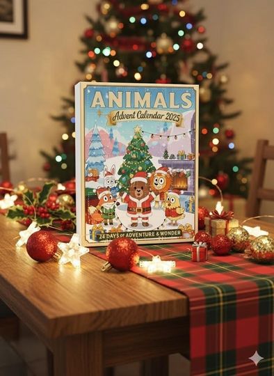 Discover Animals Advent Calendar 2025, Animals Lover Calendar, Calendar With Acrylic Christmas Ornaments, Christmas Calendar, Christmas Countdown