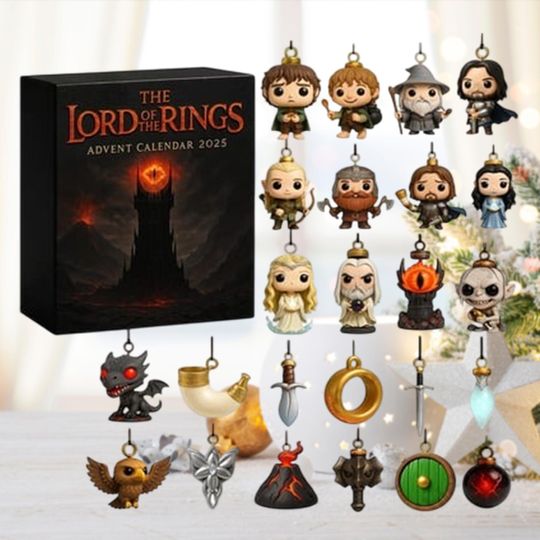 Discover Fantasy Minifigure Advent Calendar, Magic Ring Ornaments, Middle Earth Decor, Christmas Countdown, Wizard Fan Gift, Epic Saga Collector